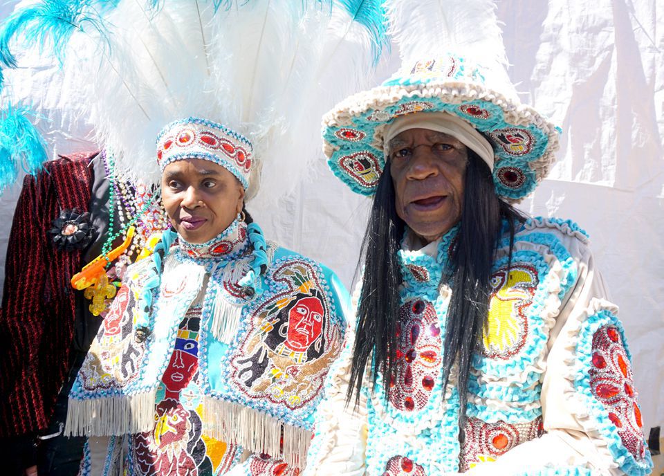 Mardi Gras Indian wedding couldn’t have been prettier